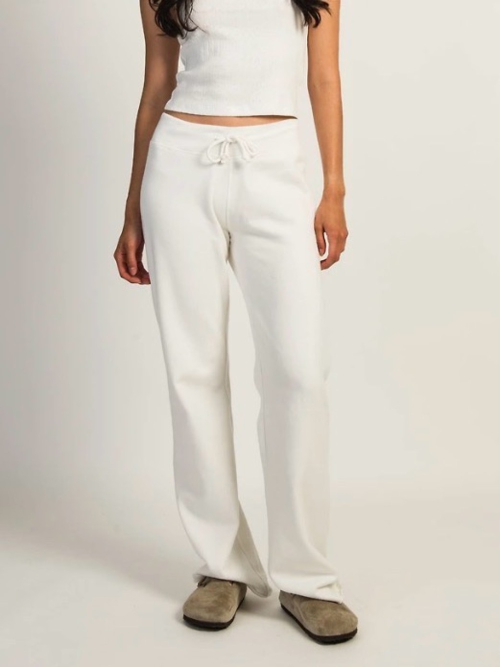 Woman’s White Drawstring Sweatpants